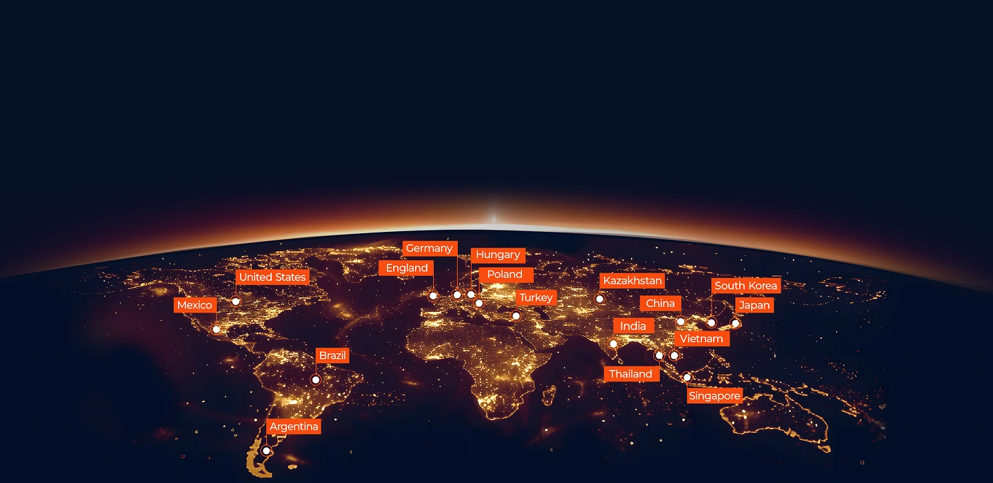 Mapa globalnej sieci Bodor